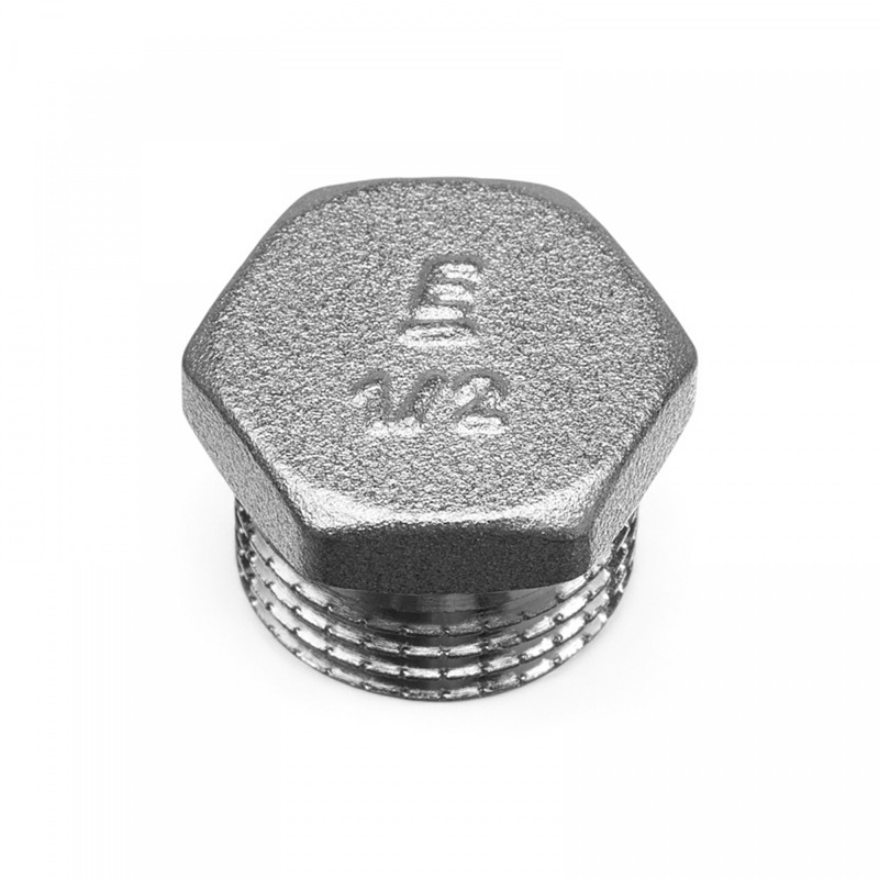 Заглушка с наружной резьбой ELSEN Metalit TIN PLATED, Н, 1/2", латунь CN EBF.01.12T