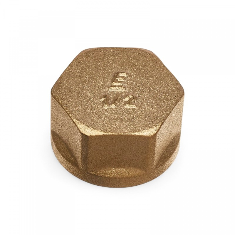 Заглушка с внутренней резьбой ELSEN Metalit, B, 1/2", латунь CN EBF.02.12