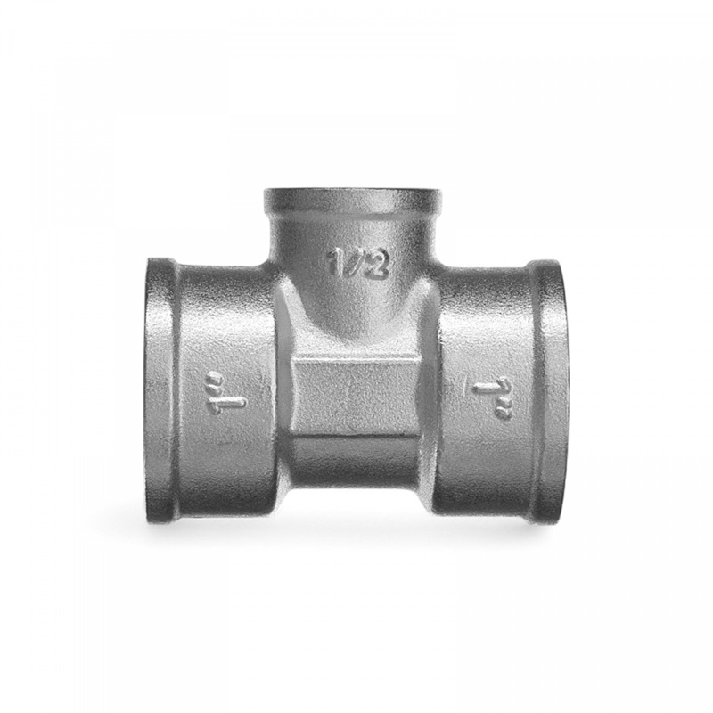 Тройник переходной ELSEN Metalit TIN PLATED, ВВВ, 1"х1/2"х1", латунь CN EBF.03.101210T