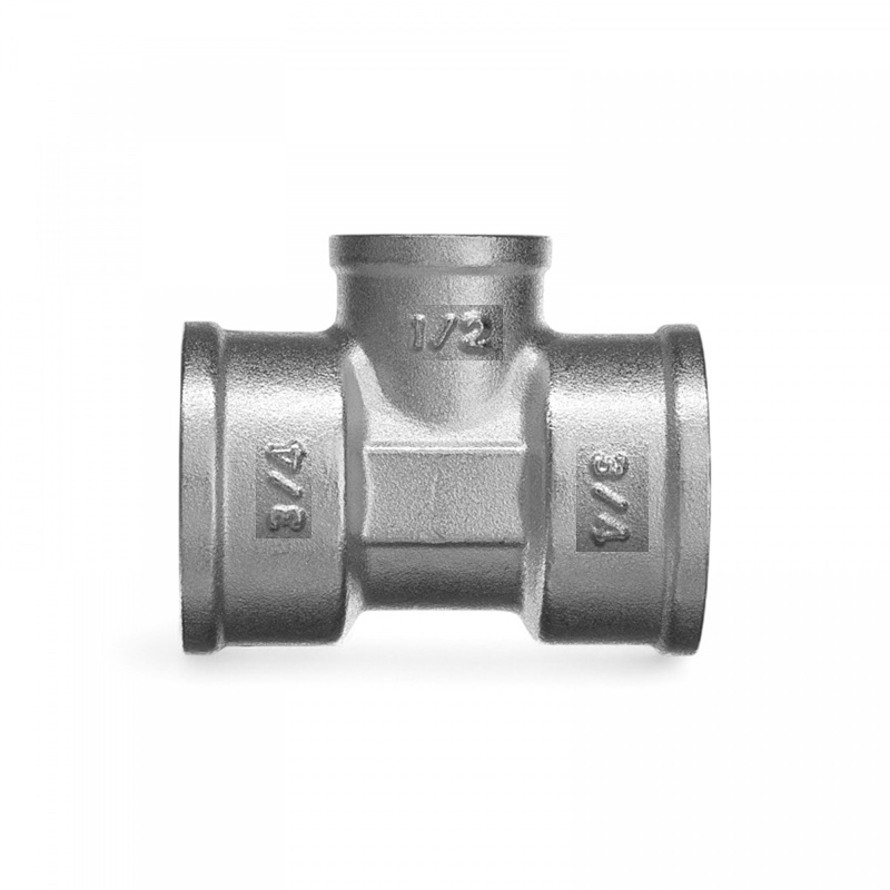 Тройник переходной ELSEN Metalit TIN PLATED, ВВВ, 3/4"х1/2"х3/4", латунь CN EBF.03.341234T