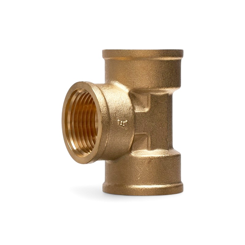 Тройник равнопроходной ELSEN Metalit, ВВВ, 1" х 1" х 1", латунь CN EBF.07.10