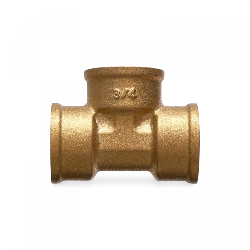Тройник равнопроходной ELSEN Metalit, ВВВ, 3/4" х 3/4" х 3/4", латунь CN EBF.07.34