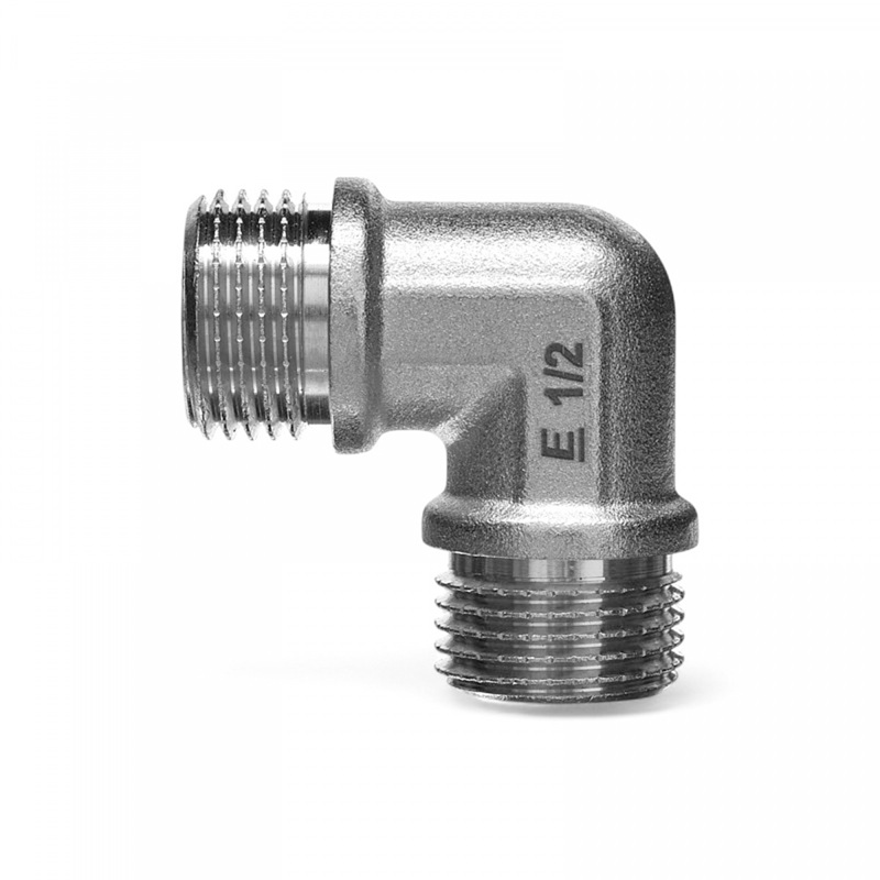 Уголок равнопроходной 90° ELSEN Metalit TIN PLATED, HH, 1/2", 1/2", латунь CN EBF.10.12T