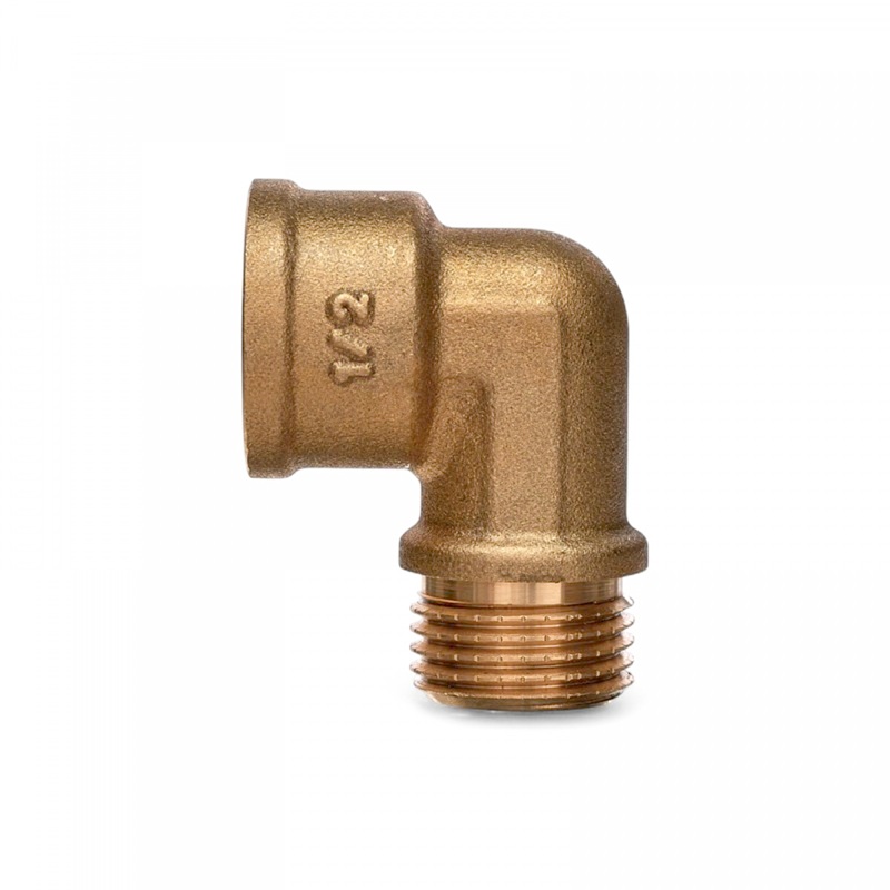 Уголок равнопроходной 90° ELSEN Metalit, HB, 1/2", 1/2", латунь CN  EBF.12.12