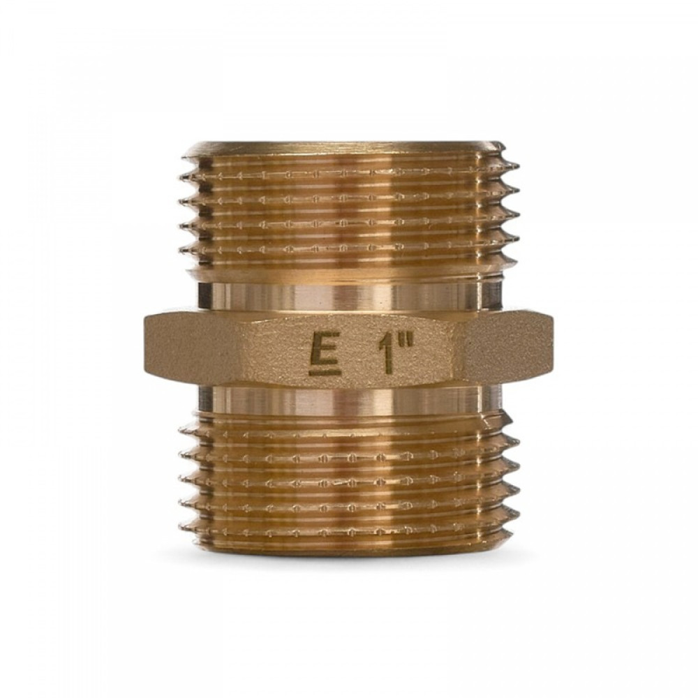 Ниппель равнопроходной ELSEN Metalit, НН, 1", латунь CN EBF.15.10