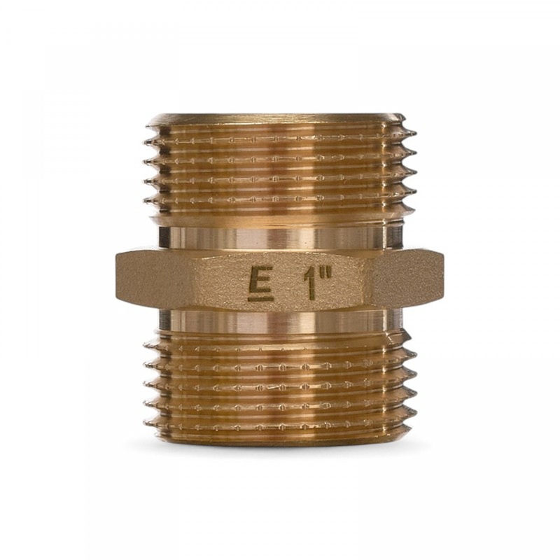 Ниппель равнопроходной ELSEN Metalit, НН, 1", латунь CN EBF.15.10