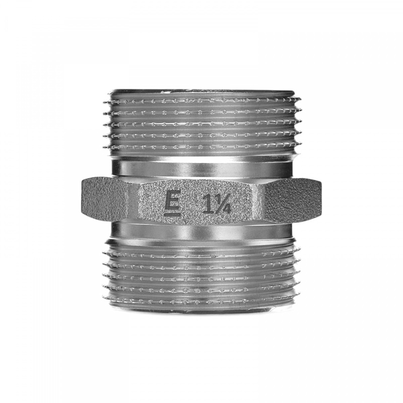 Ниппель равнопроходной ELSEN Metalit TIN PLATED, НН, 1 1/4", латунь CN EBF.15.114T