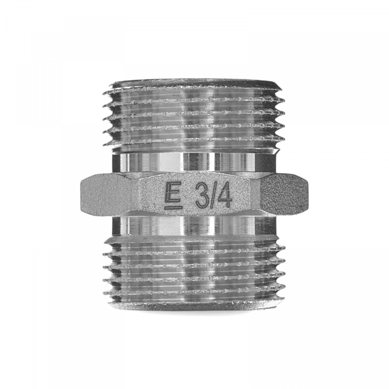 Ниппель равнопроходной ELSEN Metalit TIN PLATED, НН, 3/4", латунь CN EBF.15.34T
