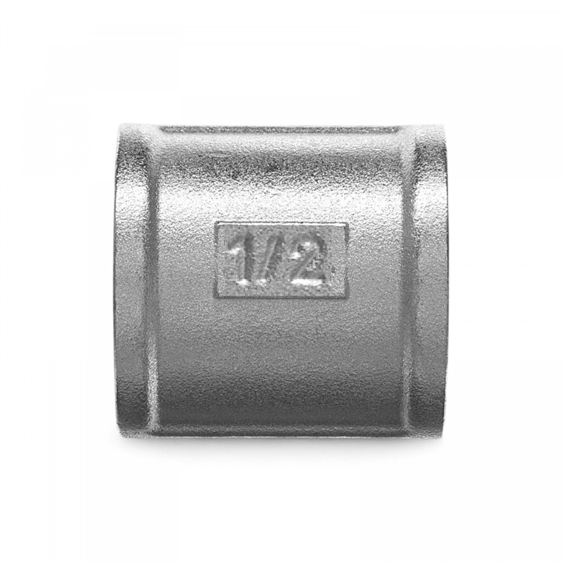 Муфта равнопроходная ELSEN Metalit TIN PLATED, ВВ, 1/2", латунь CN EBF.16.12T