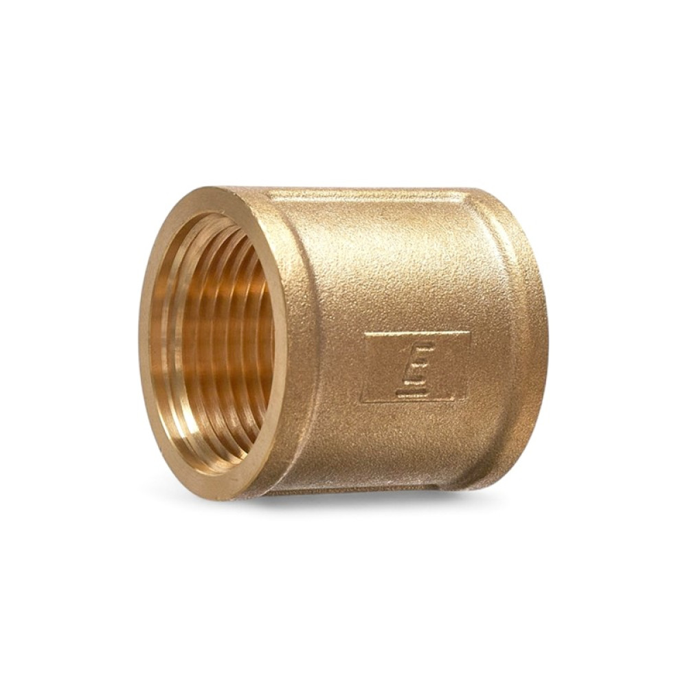 Муфта равнопроходная ELSEN Metalit, ВВ, 1/2", латунь CN EBF.16.12