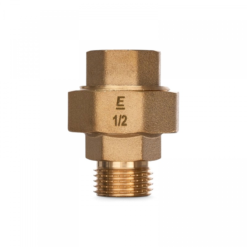 Сгон прямой (разъемное соединение с плоским уплотнением) американка ELSEN, Metalit, НВ, 1/2", 1/2", латунь, CN EBF.26.12