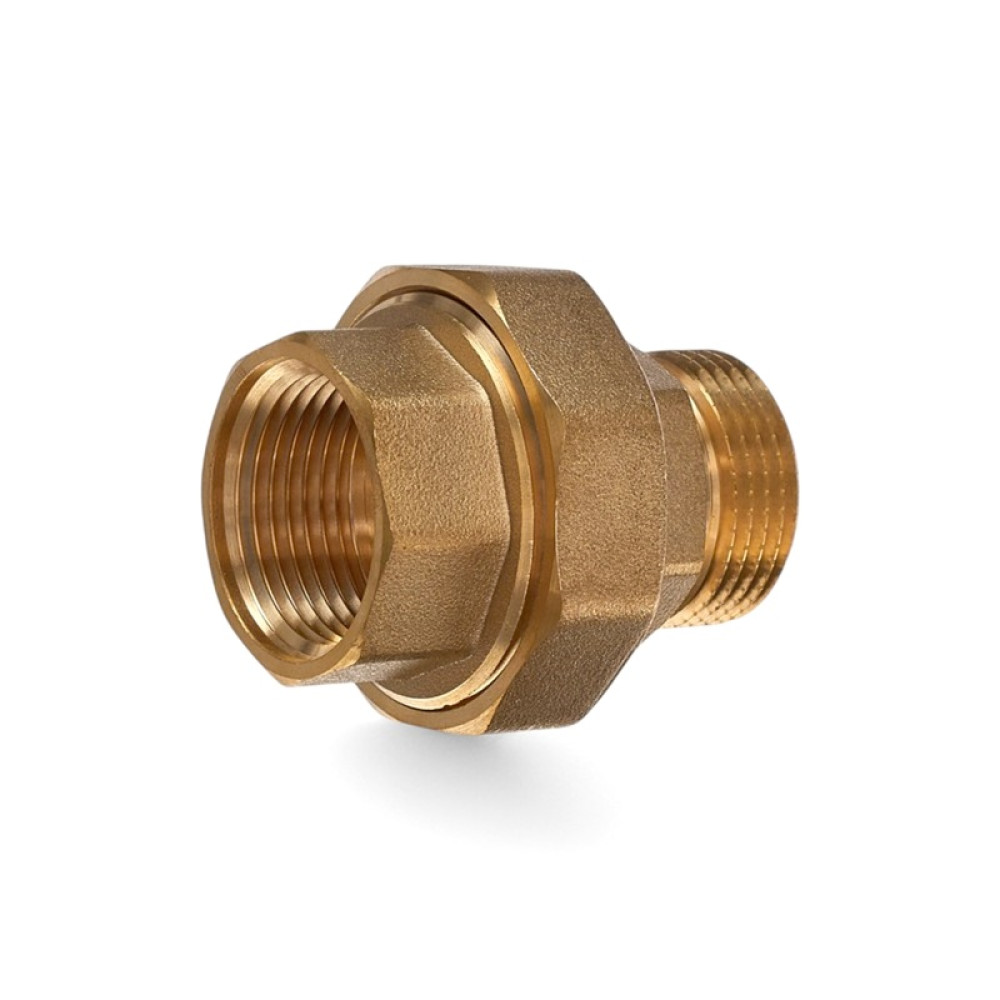 Сгон прямой (разъемное соединение с плоским уплотнением) американка ELSEN, Metalit, НВ, 1", 1", латунь, CN EBF.26.10