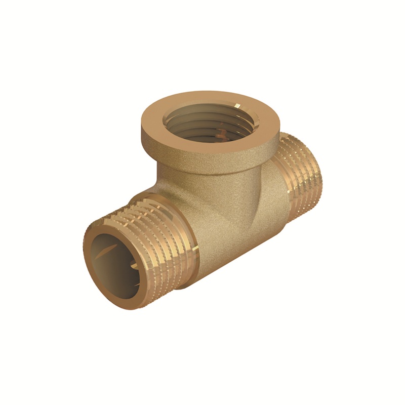 Тройник равнопроходной ELSEN Metalit, HBH, 1/2" х 1/2" х 1/2", латунь EBF09.12