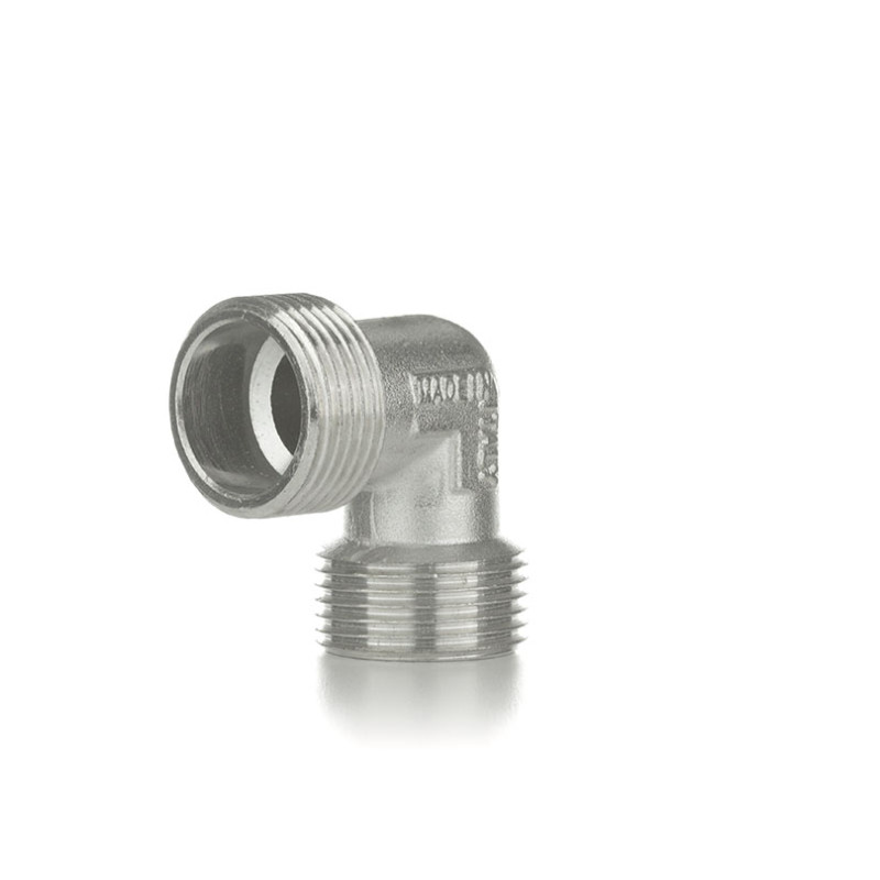 Уголок равнопроходной 90° ELSEN Metalit TIN PLATED, HH, 1", 1", латунь EBF10.10T