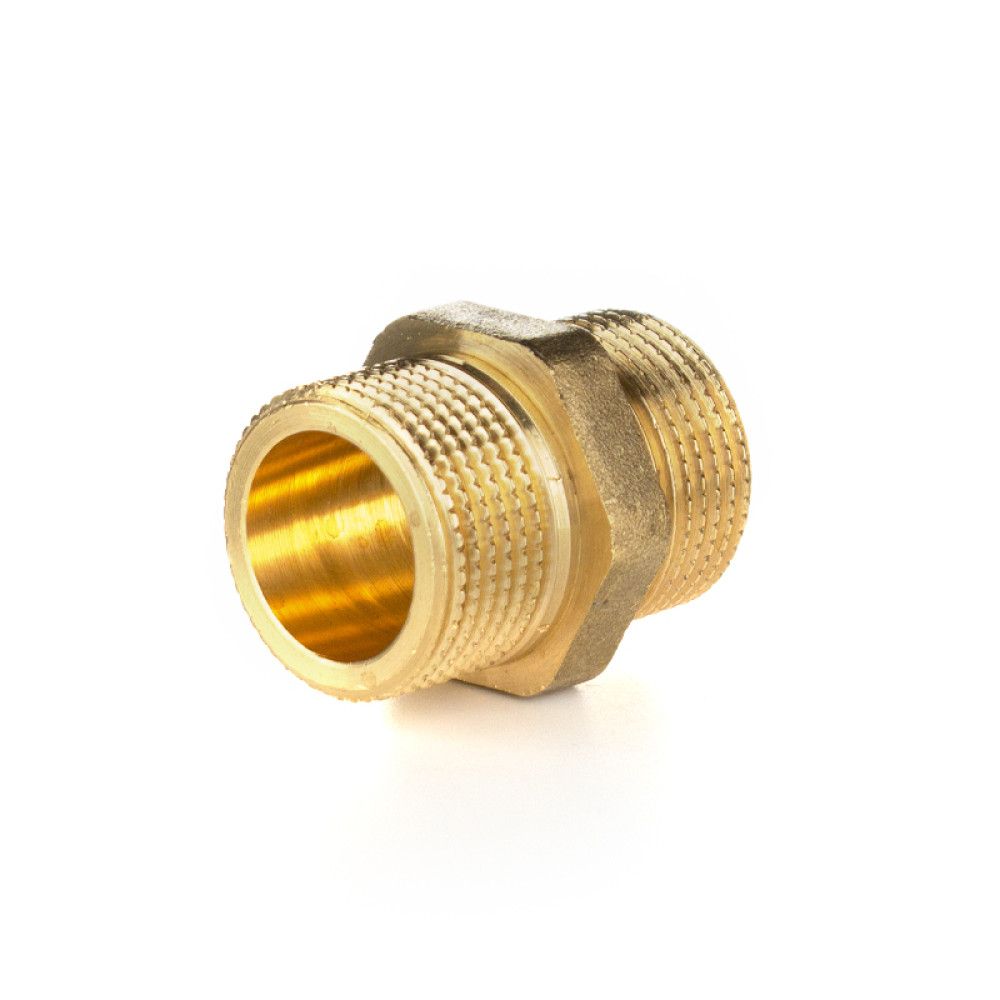 Ниппель равнопроходной ELSEN Metalit, НН, 1/2", латунь EBF15.12