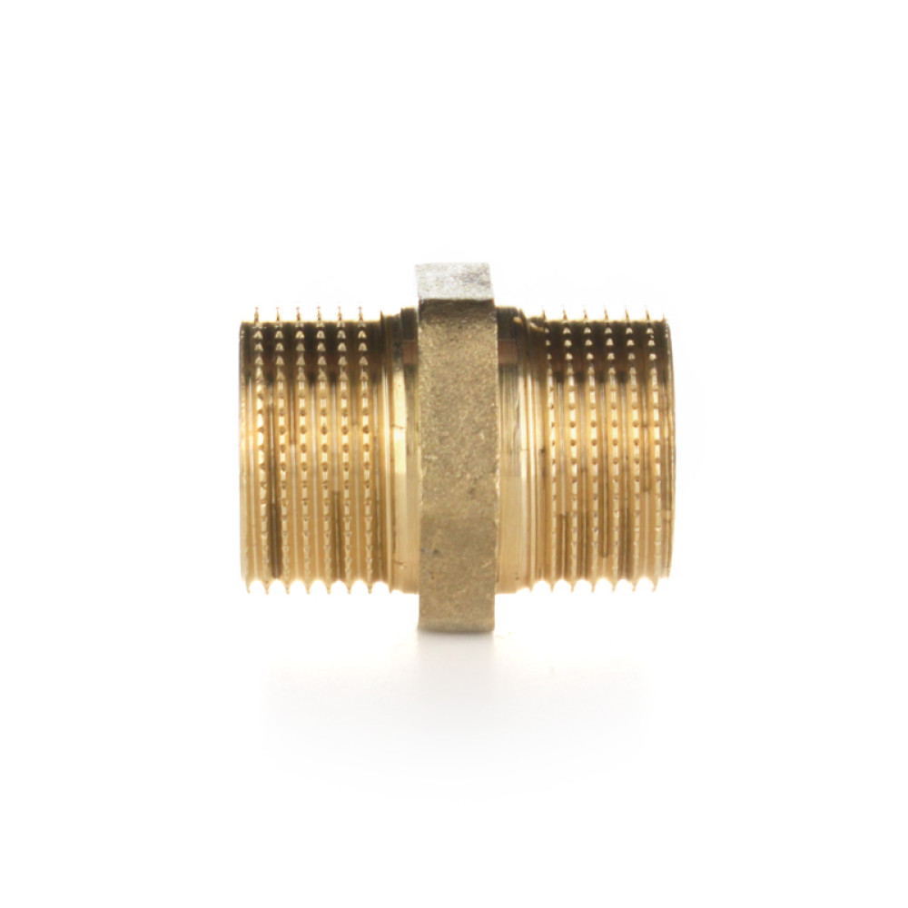 Ниппель равнопроходной ELSEN Metalit, НН, 1/2", латунь EBF15.12