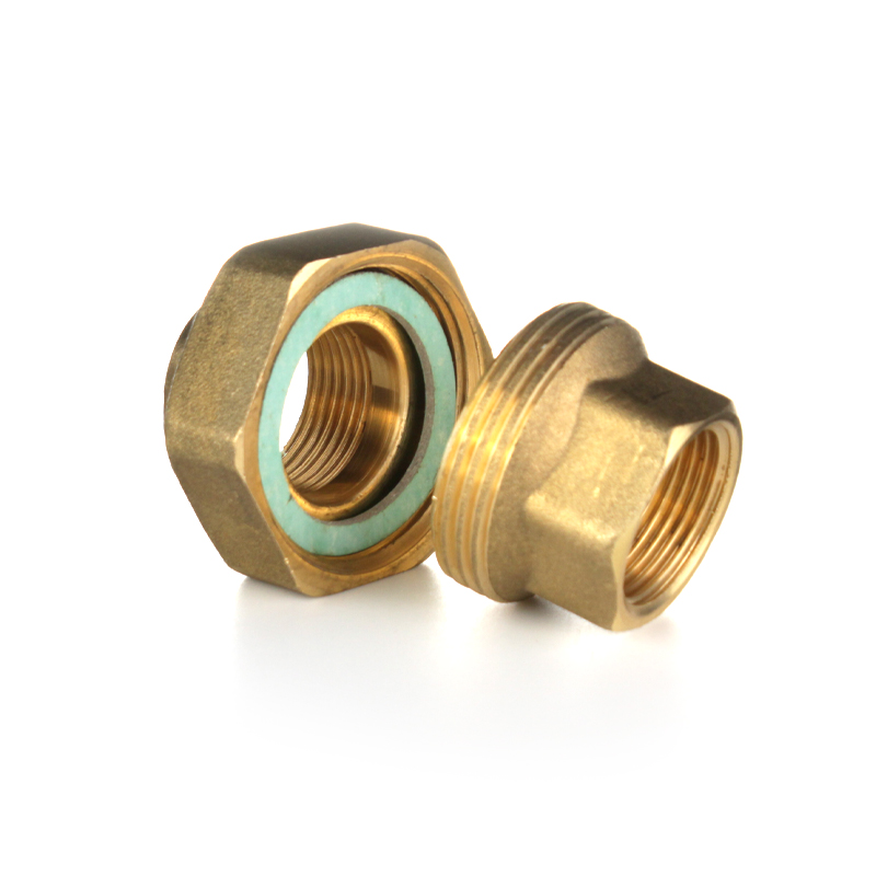 Сгон прямой американка (разъемное соединение с плоским уплотнением) ELSEN Metalit, ВВ, 1 1/2", 1 1/2", латунь EBF21.112