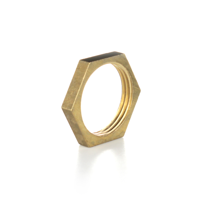 Гайка стопорная без фланца ELSEN Metalit, В, 1", латунь EBF24.10