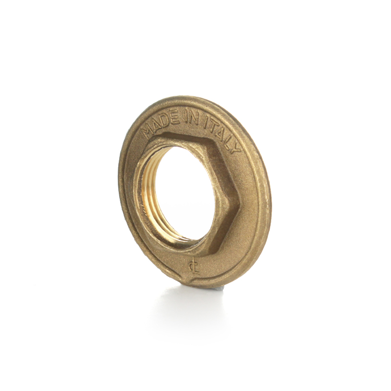 Гайка стопорная с фланцем ELSEN Metalit, В, 1/2", латунь CN EBF.25.12