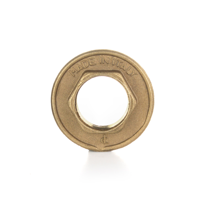 Гайка стопорная с фланцем ELSEN Metalit, В, 1/2", латунь CN EBF.25.12