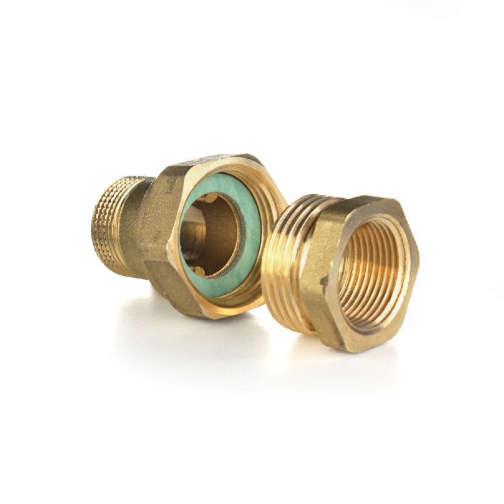 Сгон прямой (разъемное соединение с плоским уплотнением) американка ELSEN, Metalit, НВ, 1/2", 1/2", латунь EBF26.12