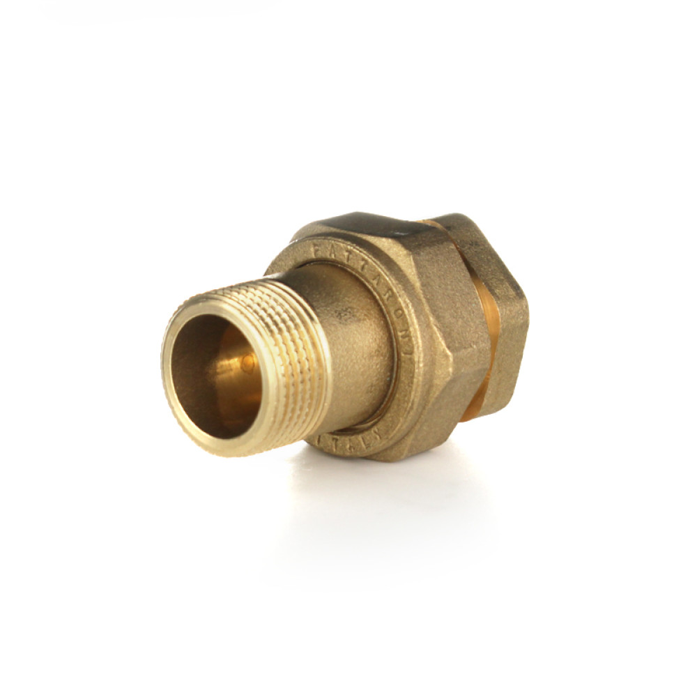 Сгон прямой (разъемное соединение с плоским уплотнением) американка ELSEN, Metalit, НВ, 1/2", 1/2", латунь EBF26.12