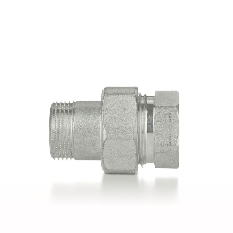 Сгон прямой (разъемное соединение с плоским уплотнением) американка ELSEN Metalit TIN PLATED, НВ, 1 1/2", 1 1/2", латунь EBF26.112T