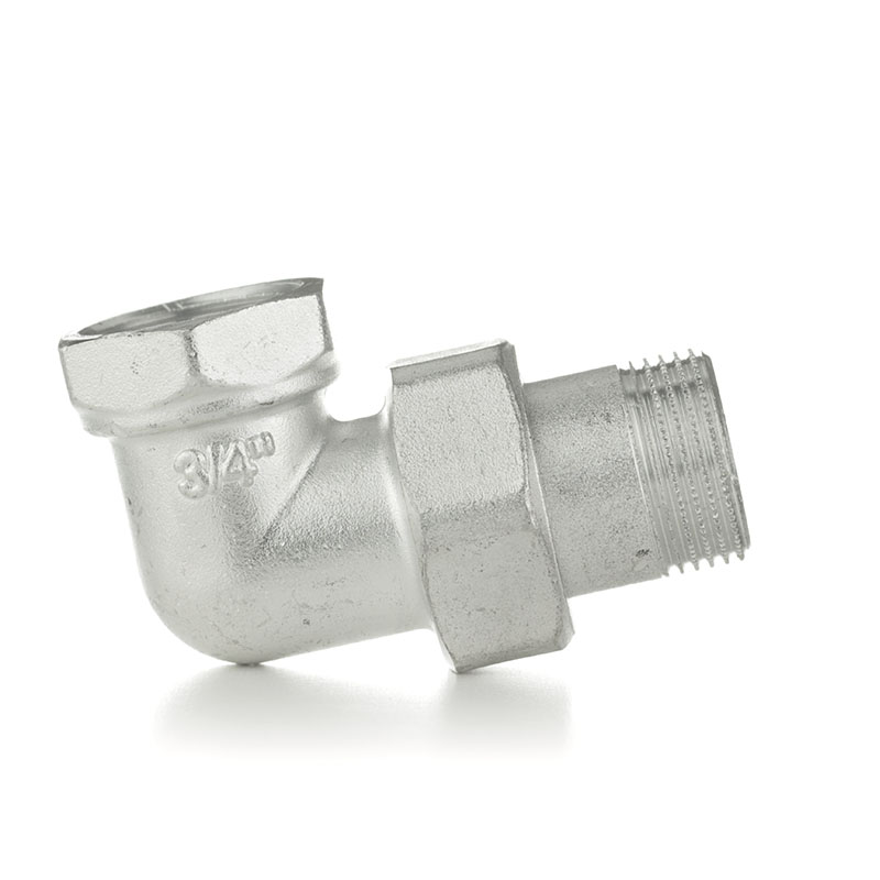 Сгон угловой (разъемное соединение с плоским уплотнением) американка ELSEN Metalit TIN PLATED, НВ, 1 1/2", 1 1/2", латунь EBF27.112T