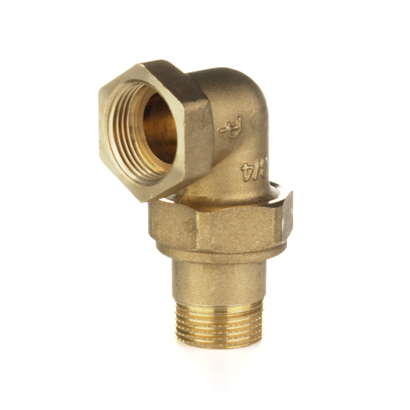 Сгон угловой (разъемное соединение с плоским уплотнением) американка ELSEN, Metalit, НВ, 1 1/2", 1 1/2", латунь EBF27.112