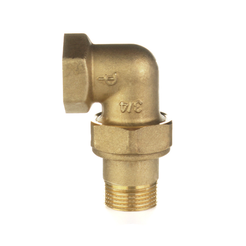 Сгон угловой (разъемное соединение с плоским уплотнением) американка ELSEN, Metalit, НВ, 1 1/2", 1 1/2", латунь EBF27.112