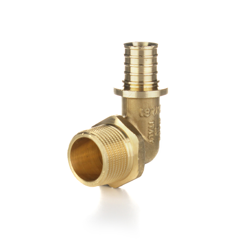 Уголок латунный 90° ELSEN Monolit, Ø 25×3/4" Н, наружная резьба, EFA26.25-10BB