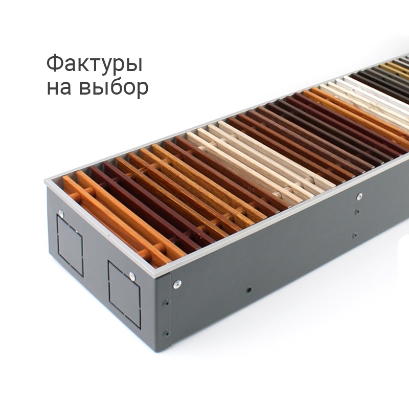 Конвектор внутрипольный ELSEN EKQ 300×110×1500 мм, с принудительной конвекцией, цвет алюминий EKQ.300.110.1500 MC