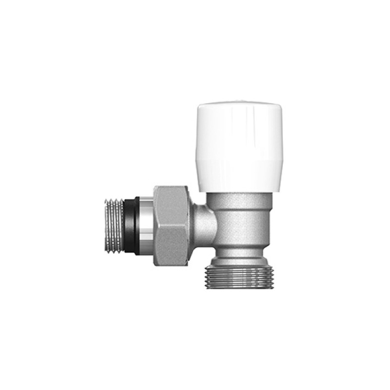 Вентиль ручной, угловой ELSEN, Н ЕК-Н 1/2", 3/4",  евроконус, латунь, с уплотнением O-RING EVR01.3412