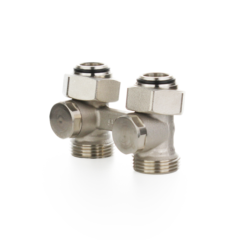 Вентиль прямой H-образный, никелированный ELSEN, 3/4", 3/4", Н ЕК-НГ ЕК, латунь, для отопительных приборов-с нижней подводкой EVR05.3411