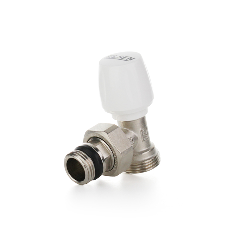 Вентиль ручной, угловой ELSEN, Н ЕК-Н 1/2", 3/4",  евроконус,  с уплотнением O-RING EVR08.3412