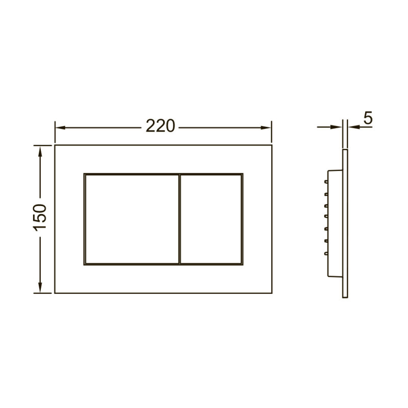 Кнопка для инсталляции хром глянцевый TECEnow 9240401