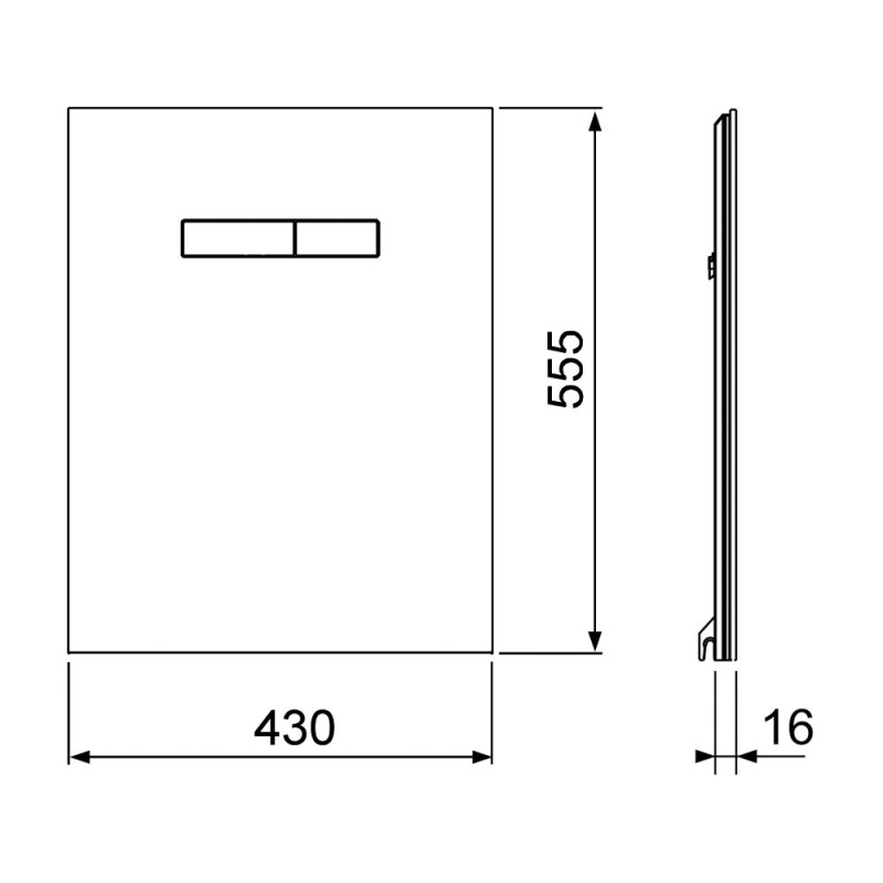 Стеклянная кнопка TECElux с механическим блоком управления 9650005