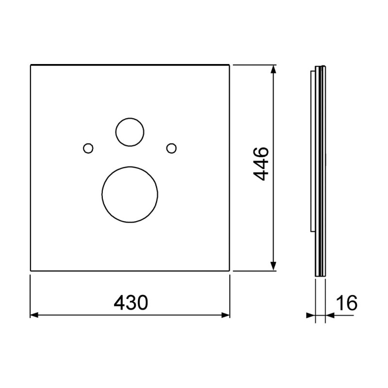 Нижняя панель для установки стандартного унитаза TECElux 9650100