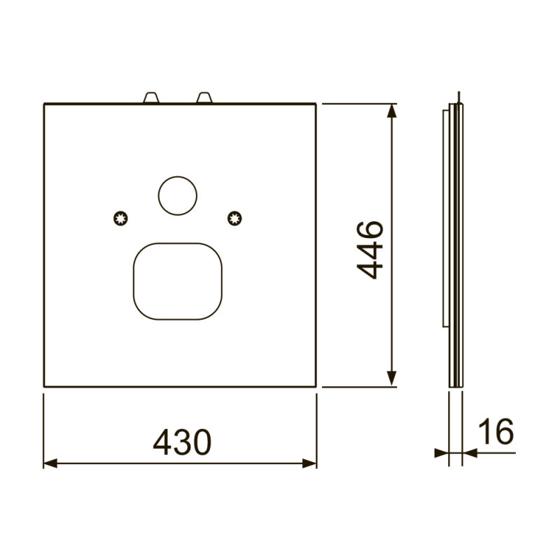 Нижняя стеклянная панель для унитазов TECElux 9650109