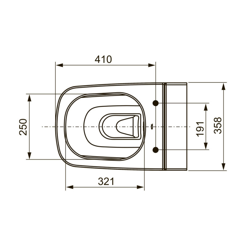 Подвесной унитаз без гигиенического душа TECEone 9700204
