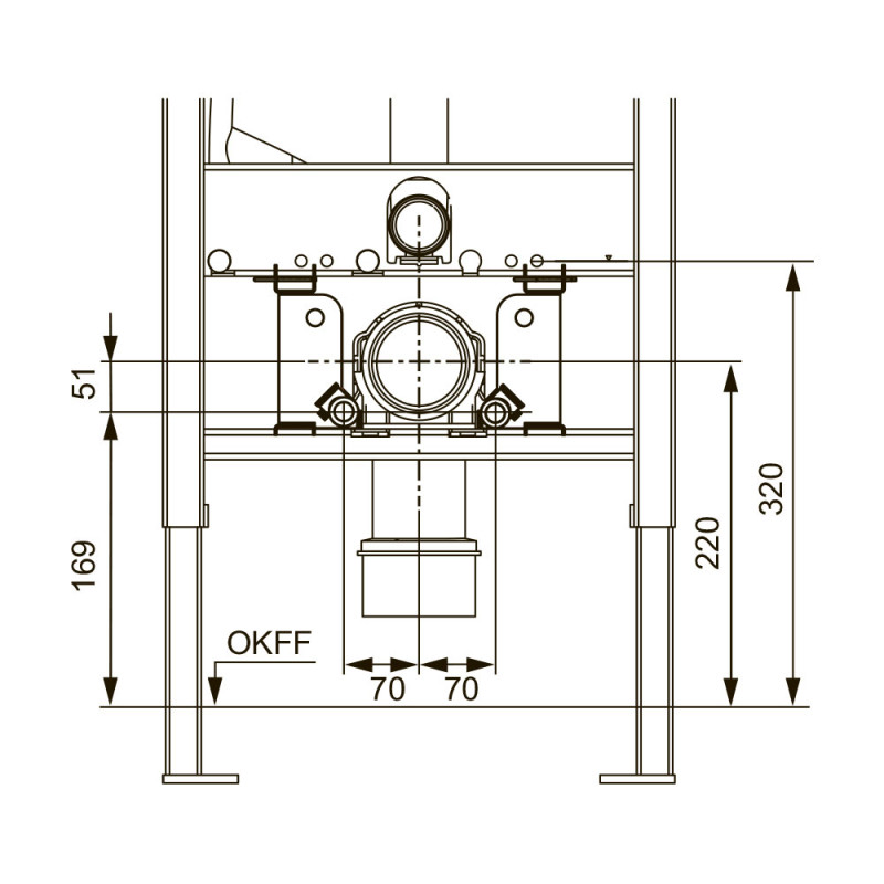 Монтажный комплект TECEone для установки с застенными модулями Geberit Duofix 9880066