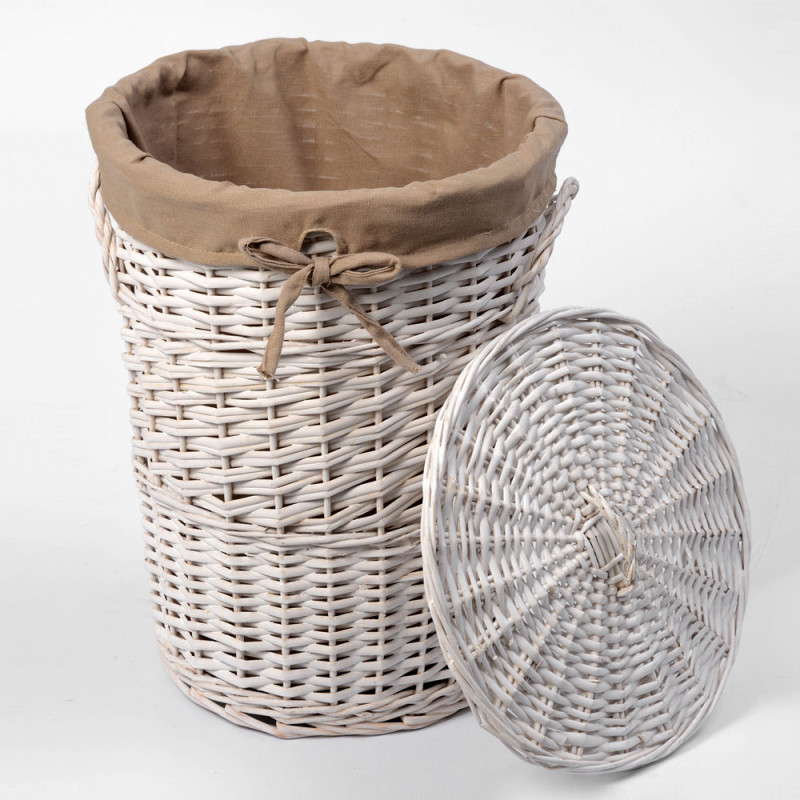 Плетеная корзина для белья с крышкой WasserKRAFT Aller WB-106-L