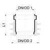 Патрубок для соединения трубы POLO-KAL NG с чугунным или фиброцементным раструбом, 160/182-189 Poloplast 02864