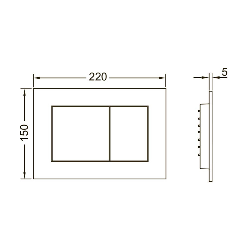 Комплект инсталляция с кнопкой TECEnow черная матовая и унитазом TECE One K440407.WC2
