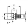 Соединение прямое с ниппелем 16 x R 1/2" TECEflex 705601