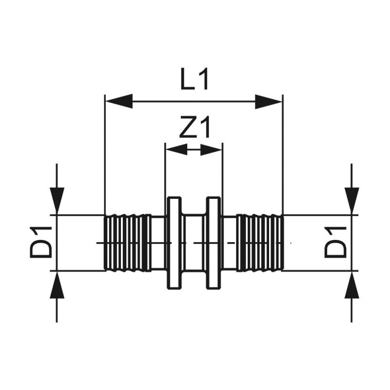 Соединение труба-труба 16/16, бронза TECEflex 706216