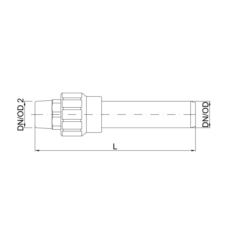 Соединительная муфта-переходник POLO-KAL NG с наружной резьбой, 50 х 1 1/2" Poloplast 01736