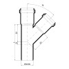Тройник канализационный POLO-KAL NG, 125/125 х 45* Poloplast 02239