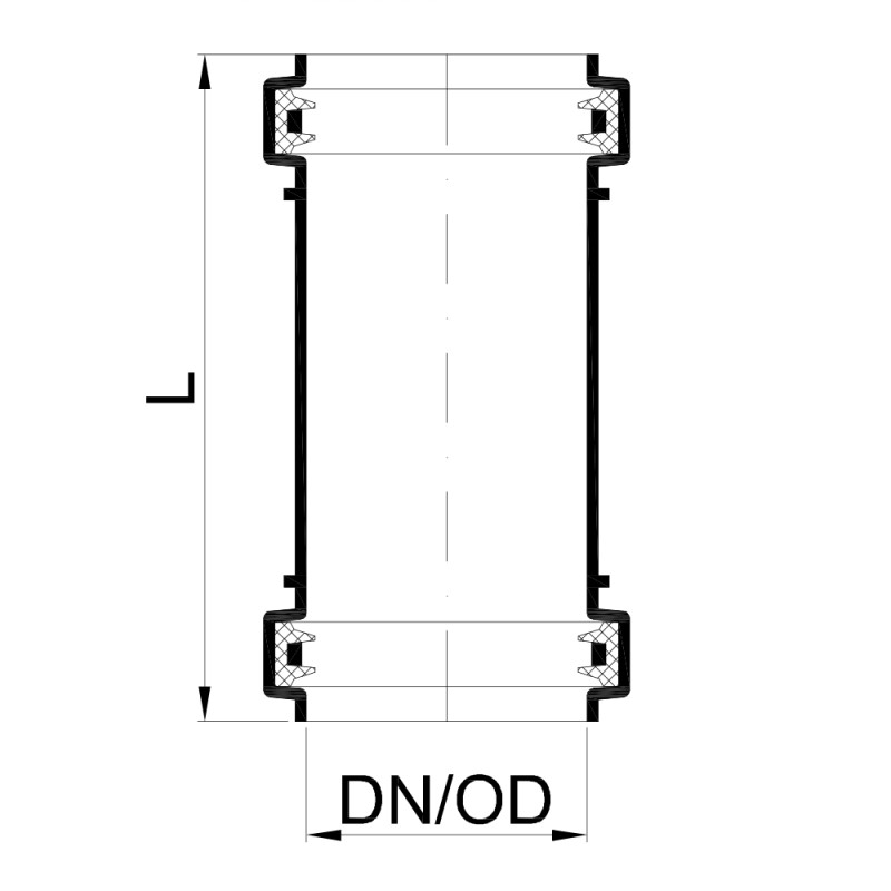Надвижная муфта канализационная POLO-KAL NG, 110 Poloplast 02314