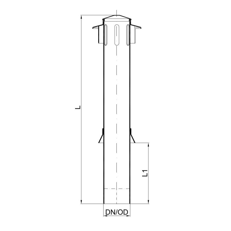 Фановая труба с зонтом POLO-KAL NG, 110 Poloplast 02384